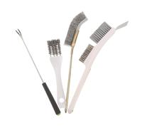 Vaguelly Bird Cage Poop Remover Brush Kit Stainless Steel Wire and Plastic Long Handle for Effortless Deep Cleaning and Gentle Care on Budgie and Parakeet Perch