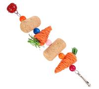 Vaguelly Bird Foraging Hanging Parrot Chewing Natural Cork Straw Material Carrot Shredding Plaything