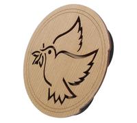 Vaguelly Bird Pattern Guitar Wooden Soundhole Cover Sound Hole Block Feedback Buffer Maple Wood for Acoustic Guitars Soundhole Cover