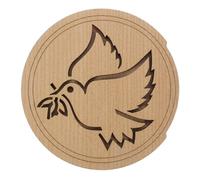 Vaguelly Bird Pattern Sound Hole Cover Block for Guitars Maple Wood Feedback Buffer Easy Install Decorative Accessory for Acoustic Instruments