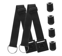 Vaguelly Black Anti-skid Cello Endpin Anchor Strap 2pcs Black Bass Cello Endpin Rubber Floor Protectors 4pcs Non-slip Stopper Holder Set for and Bass Accessories