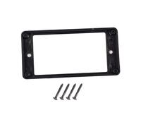 Vaguelly Black Flat Frame Humbucker Pickup Ring for Electric Guitar Double Coil Pickup Mounting Ring Screws Slanted Design for Guitar Hardware