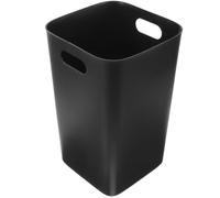 Vaguelly Black Plastic Kitchen Trash Can No Lid Waste Basket with Compressive Resistance and Versatile Design, Simple Style for Home, Office, Bedroom, Bathroom, and Public Spaces