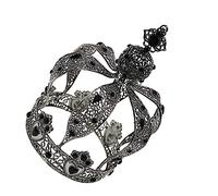 Vaguelly Black Rhinestone Crown Cake Topper Elegant European Style Cake Decoration for Birthday Parties and Weddings Stunning Ornamental Accessory for Special Occasions