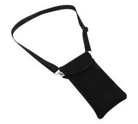Vaguelly Black Shockproof Phone Bag with Neck Strap, Neoprene Cell Phone Pouch Featuring Diving Material, Layered Structure and Reinforced Corners for Outdoor and Kayaking Use