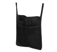 Vaguelly Black Weatherproof Stroller Handle Bag with Zippered Closure Wear-Resistant Pram Organizer Tote for Diapers Bottles Personal Items Hanging Pushchair Storage Basket for Essentials