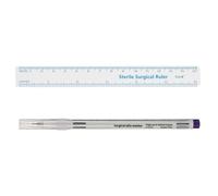 Vaguelly Blue 0.5mm Single-head Eyebrow Tattoo Marker Pen with Paper Ruler, Precise Position Mapping Tool for Professional Brow and Makeup Applications