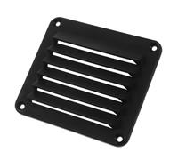 Vaguelly Boat Louvered Vent Cover with Quick Installation, Nylon Rectangular Ventilation Grille 14x12cm for Boat and Shed Wall, Stylish Black Marine Air Vent for Cabin Use