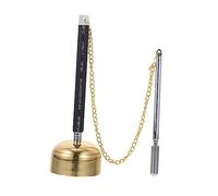 Vaguelly Brass Handbell Instrument for Healing Music and Meditation, Lightweight and Portable Silver Chime Bell for Room and Sauna Use by Teachers and Energy Healers