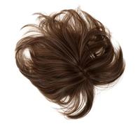 Vaguelly Breathable Short Hair Wig Topper for Women with Thinning Hair for Crown Coverage Short Style Lightweight and Natural-looking in Ash Brown
