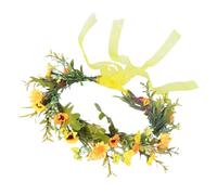 Vaguelly Bridal Sun Flower Wreath Headband Handmade Headdress for Weddings Parties Festivals More Lifelike Floral Hairpiece for Brides Bridesmaids Special Occasions