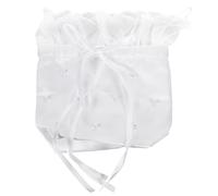Vaguelly Bride Drawstring Bag Satin Bags Pouches Drawstring for Wedding White Elegant Bridal
