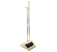 Vaguelly Broom and Dustpan Kit Plastic and Stainless Steel Long Handled Compact Storage Cleaning Tool for Indoor and Rv Use Household Cleaning Device