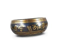 Vaguelly Buddha Chanting Bowl Singing Bowl Decorative with Mallet Home Decor 14.5cm