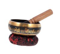Vaguelly Buddhist Ode Bowl Hand Made Tibetan Singing Bowl Calm Music Decorative Home Accessory Random Color