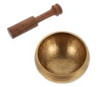 Vaguelly Buddhist Sound Bowl Meditation Bowl Prayer Wheel Handmade Copper for Mindfulness