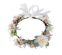 Vaguelly Camellia Wreath Headband Artificial Floral Hairband Elegant Garland Hair Ornament for Weddings Parties Christmas Daily Wear Comfortable Design
