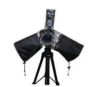 Vaguelly Camera Protective Cover with Drawstring Arm Protectors Transparent Flexible Rain Cover for DSLR with Flash and Lens Protection Outdoor Camera Accessories