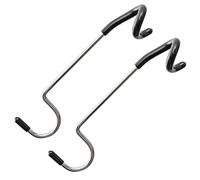 Vaguelly Camping Light Hooks Easy to Install Rubber Grip 2pcs Stainless Steel Metal Pole Hooks for Hanging Lanterns and Protecting Items from Abrasion, for Outdoor Camping and Hiking
