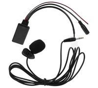Vaguelly Car Microphone Audio Adapter with Abs Material for Hands-free Calling and Drive-free Use, Black Plug-and-play Microphone for Car Interior Audio Receivers