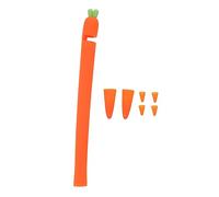 Vaguelly Carrot-shaped Silicone Stylus Protective Cover for Pencil Anti-slip Grip Holder Lightweight Portable Ergonomic Design to Reduce Finger Pressure Orange