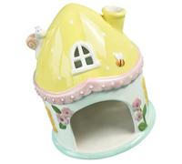 Vaguelly Ceramic Hamster Hide Cabin for Small Pets, Cooling Summer House