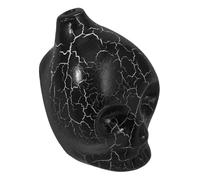 Vaguelly Ceramic Skull Shaped Whistle Aztec Death Whistle Halloween Decorative Prop Unique Sound for Horror Events Collector’s Artware