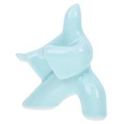 Vaguelly Ceramic Tai Chi Statue Zen Style Ornament Chinese Desktop Figure Porcelain Home Decoration Tea Table Accessory Meditation Artware