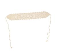Vaguelly Chic Lace Collar Headband Retro Faux Collar Embroidered Ribbon Lace for Wedding Guests Special Occasions
