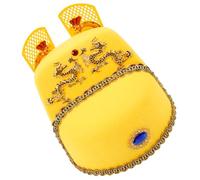Vaguelly Chinese Emperor Cosplay Hat Elegant Dragon Design Ancient Asian Costume Prop for Performances Special Events for Cosplay Enthusiasts Cultural Celebrations