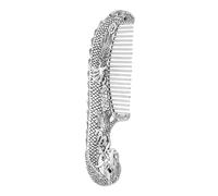 Vaguelly Chinese Year Hair Accessories Hand Carved Silver Comb Dragon Phoenix Scalp Massage Comb for Women