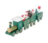 Vaguelly Christmas Train Ornament Four Carriages Cartoon Decoration for Desktop Elegant Xmas Home Decor Craftsmanship for Festive Celebrations