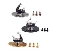 Vaguelly Chrome Guitar Jack Plug Socket Gt34 1/4 Inch 6.35mm Electric Guitar Bass Output Input Jack Plate and Screws for Full-contact Connection