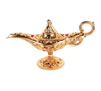 Vaguelly Classic Vintage Aladd in Magics Genies Costume Lamp Collectable Rare Classic Arabian Costume Props Lamp Pot for Home Wedding Table Decoration Golden