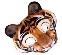 Vaguelly Comfortable EVA Tiger Mask Half Face Halloween Costume Mask with Elastic Strap for Women and Men Breathable Animal Cosplay for Festivals Parties and Themed Dress Up Events