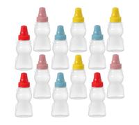 Vaguelly Condiment Squeeze Bottles and Easy to Use Features with User-friendly Design 12pcs Mini Bear Shape Sauce Bottles 23ml Pe Material for Picnic and Kitchen Use
