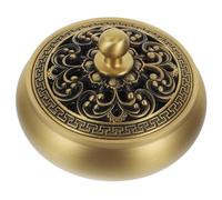 Vaguelly Copper Incense Burner Aroma Therapy Decor Brass Holder Compact Censer Ornament Sleep Aid Decor