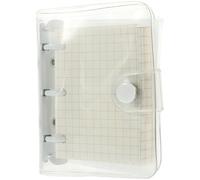 Vaguelly Cover Mini Loose-leaf Notebook with White Binder, Small Decorative Scrapbook Notepad for Pocket Use, Creative Smooth Writing Stationery for Planning and Notes