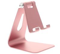Vaguelly Creative Pink Iron Phone Holder Stand with Hard Structure to Reduce Cervical Spine, Suitable for Tablets and Laptops in Living Room Or Study Room