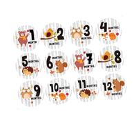 Vaguelly Creative Round Shape Stickers Monthly Baby Stickers Self-adhesive Wall Decor for Newborn Photography