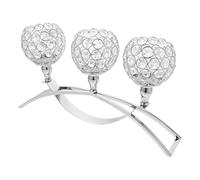 Vaguelly Crystal Candelabra Arms Arch Bridge Design Table Centerpiece Candle Holder Silver Dining Wedding Party Anniversary Home Decor