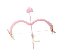 Vaguelly Cupid for Pink Mini Recurve Bow with Heart Tip and Bowknot Safe Sturdy Material Cupid Costume Accessory for Indoor Outdoor Play Enhances Focus and Coordination Valentines Day Dress