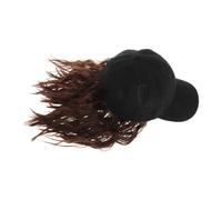 Vaguelly Curly Wig Cap for Women Style Short Wavy Hair Baseball Cap Fashionable Headwear for Daily Travel Social Gatherings