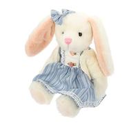 Vaguelly Cute Plush Bunny Stuffed Animal Blue Sweater Rabbit Doll for Cuddle Companion and Nap Buddy for Boys