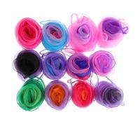 Vaguelly Dance Performance Scarves Rainbow Square Play Silks Accessory Colourful Chiffon 12pcs Comfortable and Versatile Random Color Stage Props for Concerts and Juggling