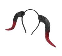 Vaguelly Detachable Devil Horn Hairband Elastic Headband for Halloween Cosplay Women Men Lightweight PU and Iron Headpiece for Festival Party Celebrations