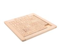Vaguelly Digital Huarongdao Wooden Slide Puzzle for Logical Thinking Training Game with Stable Birch Wood Portable Brain Teaser for Number Recognition and Math Fluency Development