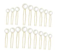 Vaguelly Diy Your Look 18 Pcs Pearl Hairpin u Shaped Women's Hair Clasp Stylish for Parties Celebrations and Weddings