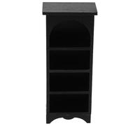 Vaguelly Dollhouse Wood Bookshelf: 1/12 Scale European Style Mini Furniture for BJD Scenes Decor - Miniature Furniture Mini Scene Bookcase