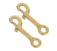 Vaguelly Double Ended Hook Clasp Weather Resistant Small Structure Brass 2pcs with Polished Bowknot Design, Sturdy Copper Strap Hooks for Crafting and Suspending Equipment